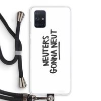 Neuters: Samsung Galaxy A71 Transparant Hoesje met koord