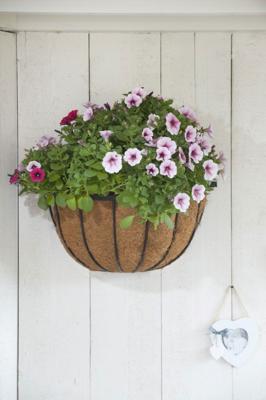 Hanging basket smeedijzer zwart H19xeen halve dia. 40cm - Nature