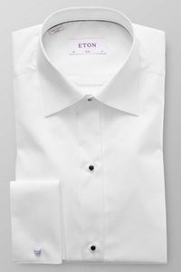 ETON Slim Fit Gala shirt wit, Effen