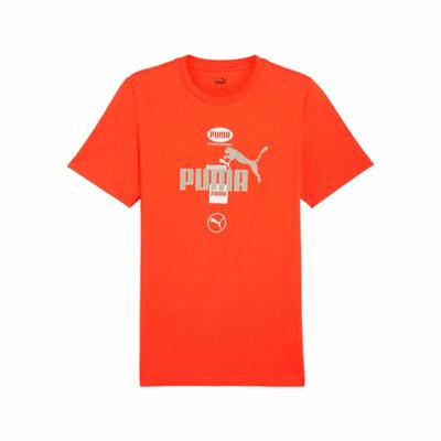 Heren-T-Shirt met Korte Mouwen Puma Puma Power Graphic - Maat: M