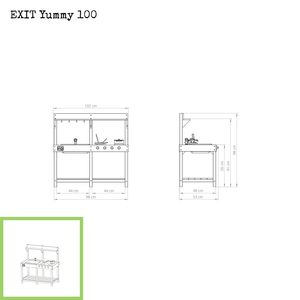 EXIT Yummy 100 houten buitenkeuken - naturel