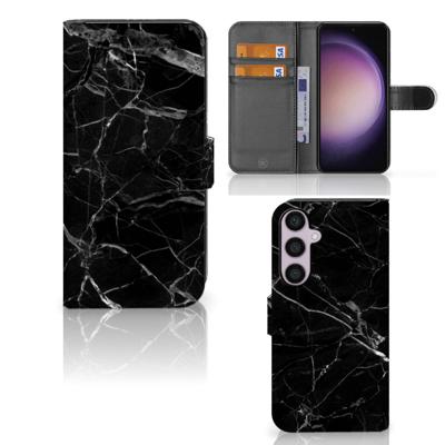Samsung Galaxy S24 Plus | Bookcase | Marmer Zwart - Origineel Cadeau Vader