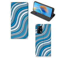 OPPO A74 4G Hoesje met Magneet Waves Blue