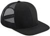 Beechfield CB664 Original Flat Peak 6 Panel Trucker Cap - Black/Black - One Size