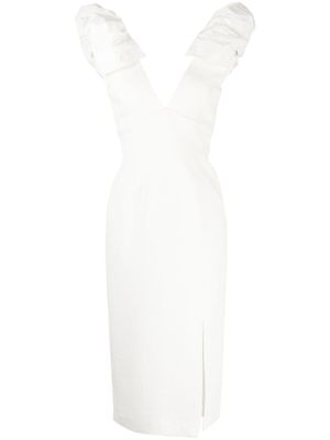 Rebecca Vallance robe courte Bom Ami à volants - Blanc