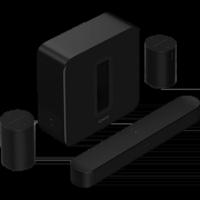 SONOS Sonos Premium meeslepende set met Beam (Gen2) + Sub 4 + 2x Era 100 - Zwart