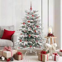 VidaXL Kunstmatige inklapbare kerstboom wit 150 cm pe en pvc