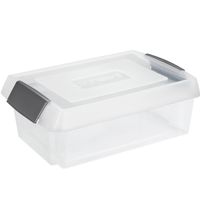 Sunware opslagbox kunststof 30 liter transparant 59 x 39 x 17 cm met extra hoge deksel - Opbergbox