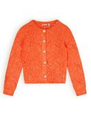 NoNo Meisjes vest gebreid - Aloha - Vlammen rood