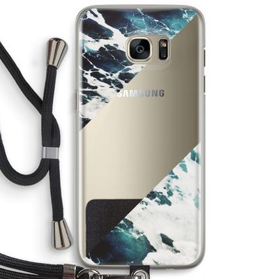 Golven: Samsung Galaxy S7 Edge Transparant Hoesje met koord