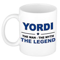 Yordi The man, The myth the legend cadeau koffie mok / thee beker 300 ml