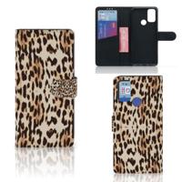 Alcatel 1S (2021) | Telefoonhoesje | Met pasjeshouder | Leopard