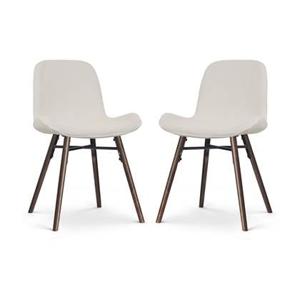 Nolon Nena-Fé Eetkamerstoelen Set van 2 - Rib Crème - Walnoot