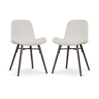 Nolon Nena-Fé Eetkamerstoelen Set van 2 - Rib Crème - Walnoot