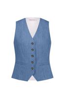 Studio Anneloes Bruno Pinstripe Gilet 11723 Gilets 6200 Denim Blue