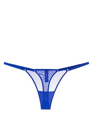 Maison Close mini string Corps à Corps à taille basse - Bleu