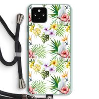 Gele kuif: Pixel 5a 5G Transparant Hoesje met koord
