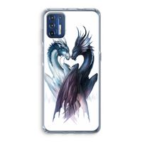Yin Yang Dragons: Motorola Moto G9 Plus Transparant Hoesje