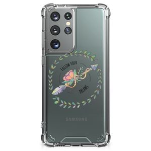 Samsung Galaxy S21 Ultra Stevig Bumper Hoesje Boho Dreams