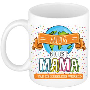 Naam mok mama Helena - wit - de beste - keramiek - 300 ml - Moederdag/verjaardag