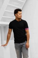 Dsquared2 D9M3S5770 T-Shirt Heren Zwart/Roze - Maat XL - Kleur: ZwartRoze | Soccerfanshop