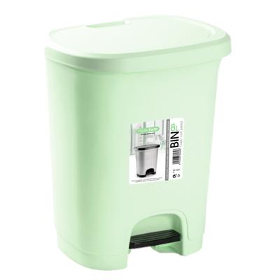 Plasticforte Pedaalemmer - 2x stuks - mintgroen - 8 l - 25 x 21 x 30 cm - prullenbak