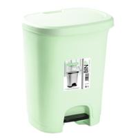 Plasticforte Pedaalemmer - 2x stuks - mintgroen - 8 l - 25 x 21 x 30 cm - prullenbak