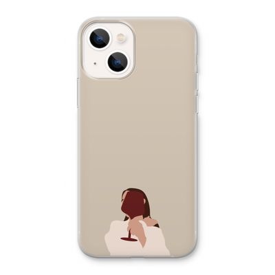 I drink wine: iPhone 13 Transparant Hoesje