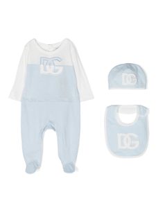 Dolce & Gabbana Kids trousseau de naissance à patch logo - Bleu