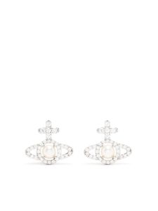 Vivienne Westwood boucles d'oreilles Orb à ornements en cristal - Argent