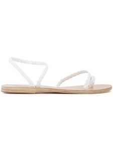 Ancient Greek Sandals braided Eleftheria strappy sandals - Blanc