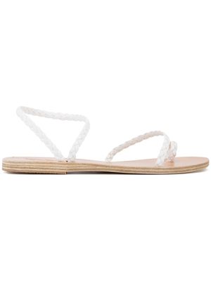Ancient Greek Sandals braided Eleftheria strappy sandals - Blanc