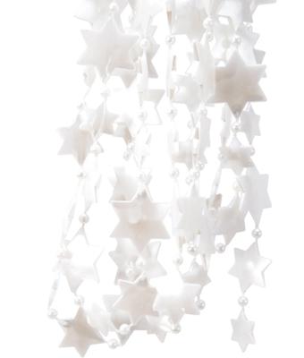 Kralenketting Ster - Winterwit - Decoris
