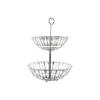 Fruitschaal DKD Home Decor Zilverkleurig Metaal Plastic 28 x 28 x 40 cm