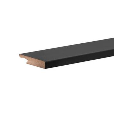 MDF plint - zwart recht - 240x1,4x7,5 cm - Leen Bakker