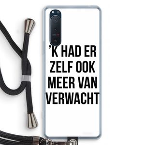Meer verwacht: Sony Xperia 5 II Transparant Hoesje met koord