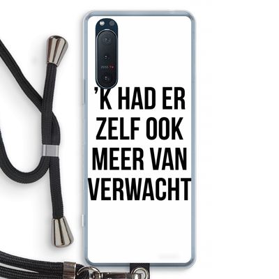 Meer verwacht: Sony Xperia 5 II Transparant Hoesje met koord