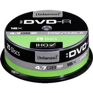 Intenso DVD-R 4.7GB, Printable, 16x 4,7 GB 25 stuk(s)