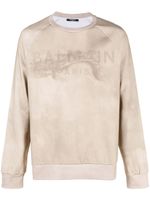 Balmain sweat à logo imprimé - Marron