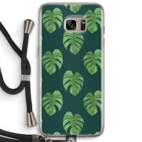 Monstera leaves: Samsung Galaxy S7 Edge Transparant Hoesje met koord - thumbnail