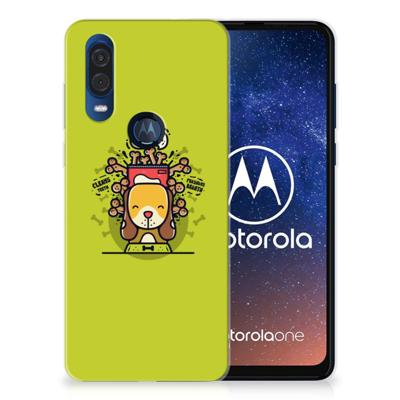 Motorola One Vision Telefoonhoesje met Naam Doggy Biscuit Motorola One Vision Telefoonhoesje met Naam Doggy Biscuit