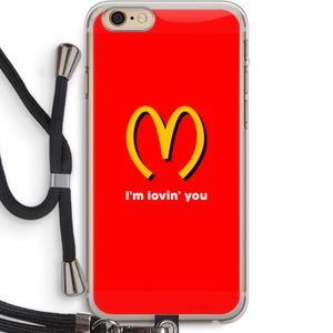 I'm lovin' you: iPhone 6 PLUS / 6S PLUS Transparant Hoesje met koord