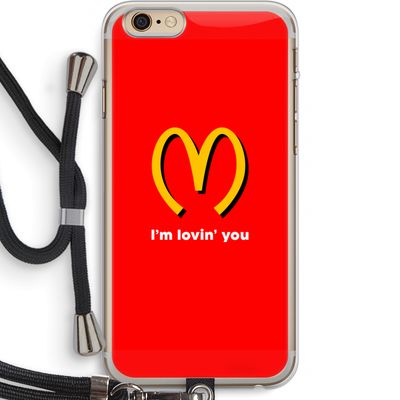 I'm lovin' you: iPhone 6 PLUS / 6S PLUS Transparant Hoesje met koord I'm lovin' you: iPhone 6 PLUS / 6S PLUS Transparant Hoesje met koord
