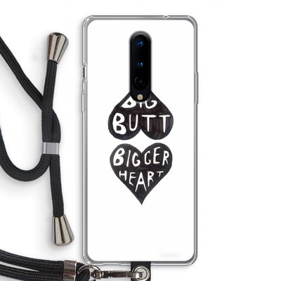 Big butt bigger heart: OnePlus 8 Transparant Hoesje met koord