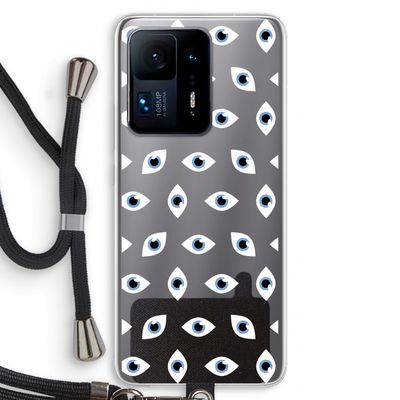 Eyes pattern: Xiaomi Mi Mix 4 Transparant Hoesje met koord