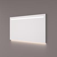 HIPP Design spiegel Basic Line Recht - Horizontale LED Baan en Indirecte Verlichting - 140 x 70 x 3 cm - Spiegelverwarming en Infrarood Sensor Dimmer