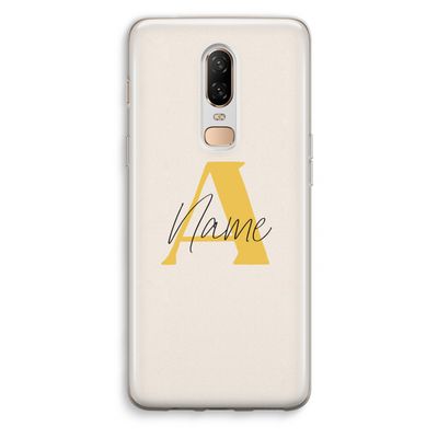 Amber Script: OnePlus 6 Transparant Hoesje