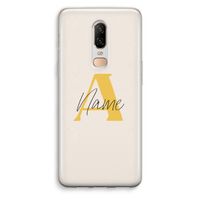 Amber Script: OnePlus 6 Transparant Hoesje