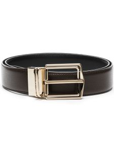 Zegna ceinture en cuir à boucle - Marron