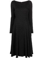 Talbot Runhof robe mi-longue Gozo2 en jacquard - Noir